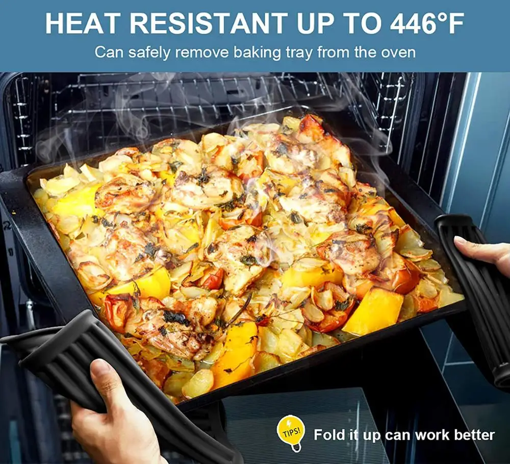 WALFOS Multi-Purpose Versatile Trivet Mat silicone baking mat Flexible Silicone Hot Pad Silicone Trivets Heat Resistant For Hot Pots and Pans