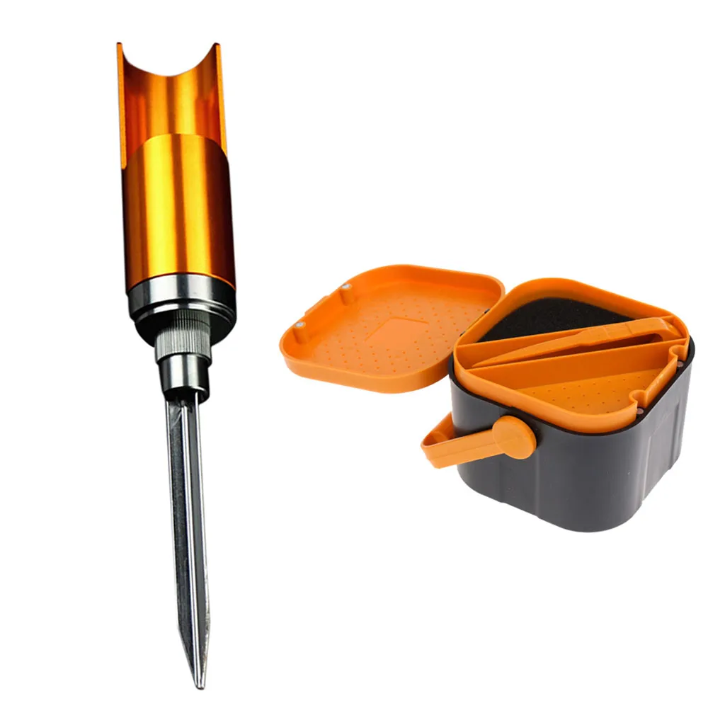 Коробка для рыболовных снастей червь земляной чехол для живой приманки и держатель для удочки
