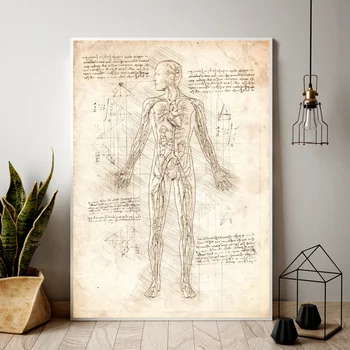 

Human Circulatory System design drawings Canvas Art Poster Home Wall Decor (No Frame)