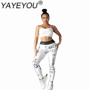 

2020 summer new products digital printing fashion tight pants high waist thread tight pants peach shape fitness leisure