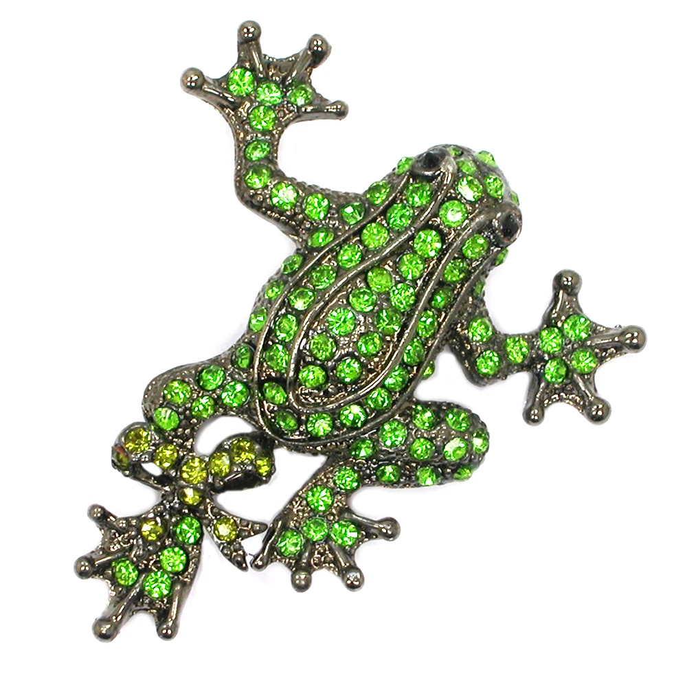 12pcs/lot Wholesale Rhinestone Frog Pin brooches jewelry gift brooch C102389Brooches AliExpress