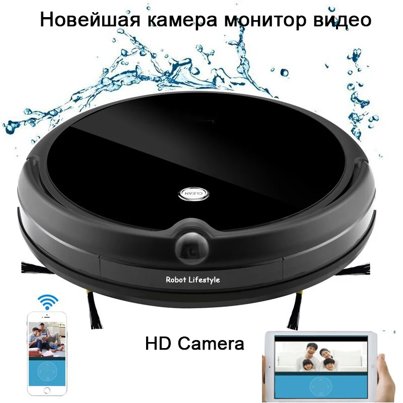 Newest Camera Monitor Video Call Intelligent Vacuum Cleaner Robot With Map NavitationWiFi App ControlSmart Memory Water Tank Newest Camera Monitor Video Call Intelligent Vacuum Cleaner Robot With Map NavitationWiFi App ControlSmart Memory Water Tank