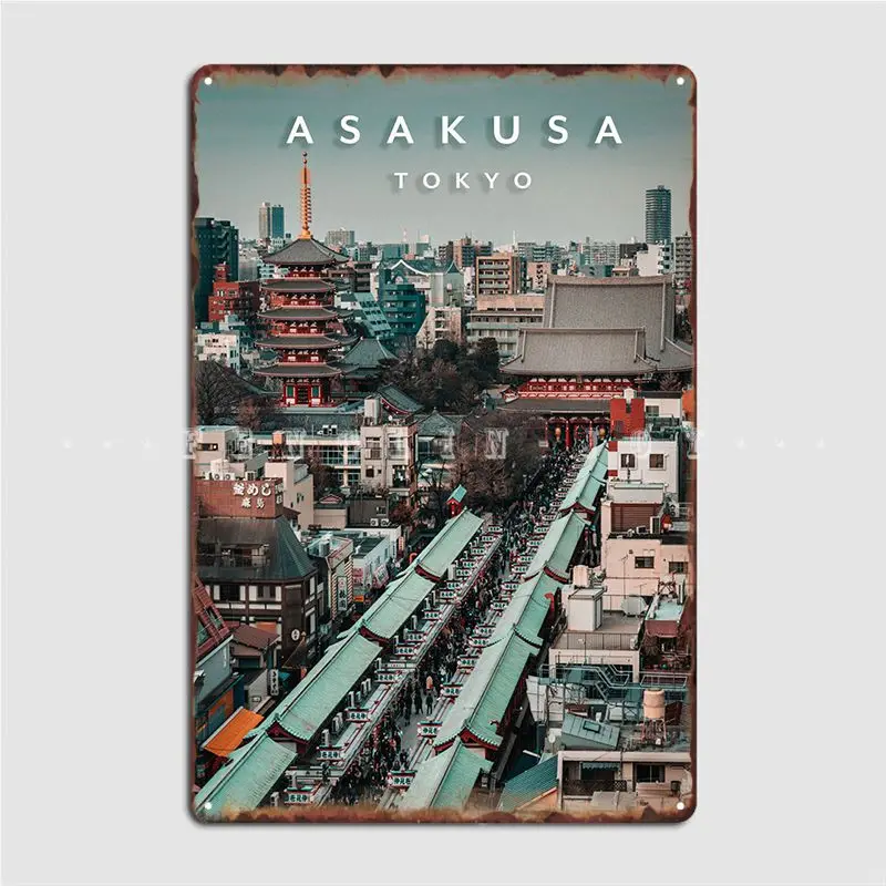 

Sensoji Asakusa Metal Plaque Poster Club Home Pub Garage Personalized Garage Decoration Tin Sign Poster