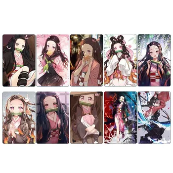 

Demon Slayer Kimetsu No Yaiba Sticker 10 Pcs/Set Different Style Anime Stickers Bus ID Waterproof DIY Card Stikers Classic Toys