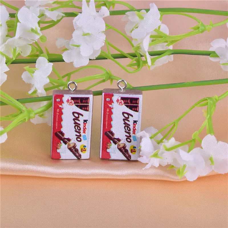 10pcs/30pcs/pack chocolate cookies Resin Charms for Earring Bracelet DIY Jewelry Making jewelry charms,resin charms
