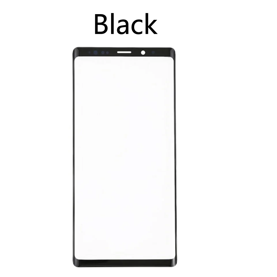 10 шт./партия Note9 для samsung Galaxy Note 9 N960F N960 N960U N960U1 N960W N960N N9600 ЖК-объектив переднего внешнего стекла с сенсорным экраном - Цвет: Black