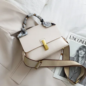 

Textured small bag foreign woman 2020 popular new wave fashion wide shoulder strap shoulder bag messenger ladies handbag