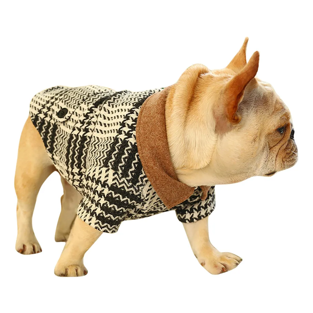 Новая осенне-зимняя теплая полосатая одежда для собак, милая куртка для собак Bad Bully, двуногая куртка для французского бульдога, Одежда для животных