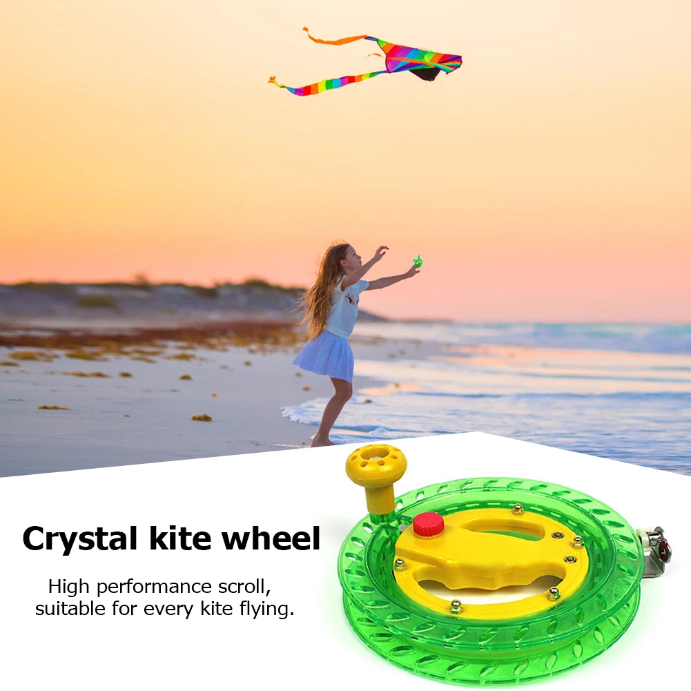 Kids Outdoor Kite Reel and String Toys Line Smooth Rotation Winder Winding Reel Grip Blue Wheel 18cm Zerodis Flying Kite Reel Tool 