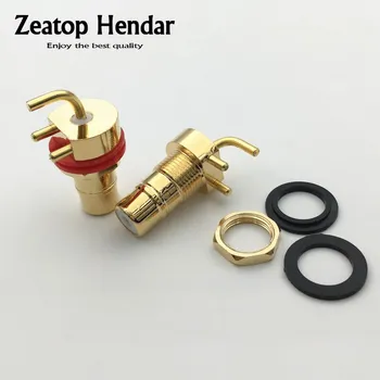 

100Pcs High Quality HIFI Copper RCA Terminal Female Jack Audio 3 Pin PCB Socket Gold Plated RCA Connector