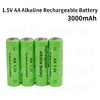 4pcs/Lot AA 3000MAH ZnMn 1.5V AA rechargeable alkaline battery cell, Zn-Mn batteries replace for 1.2V ni-mh battery ► Photo 2/5