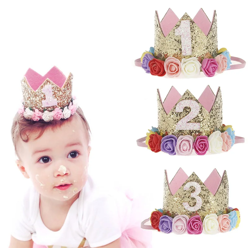Birthday Party Decorations Kids Baby 1 2 3 Year Old Balloons Shower Boy Girl 1st Crown Hat Su | Дом и сад