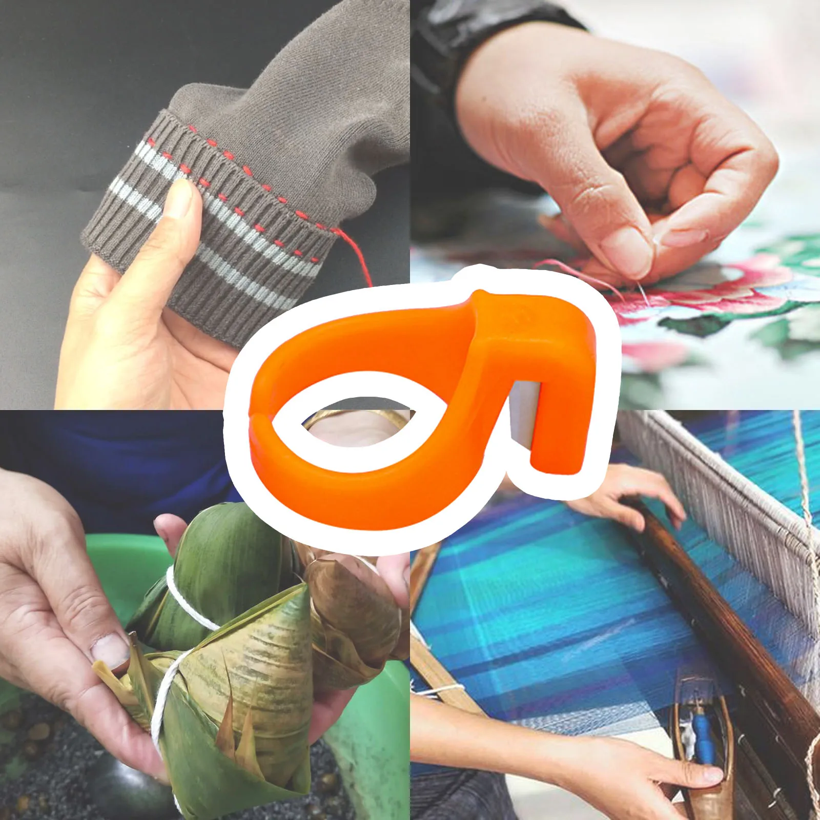 Finger Protector Fashion Thimble Sewing Ring Thread Cutter Finger Blade