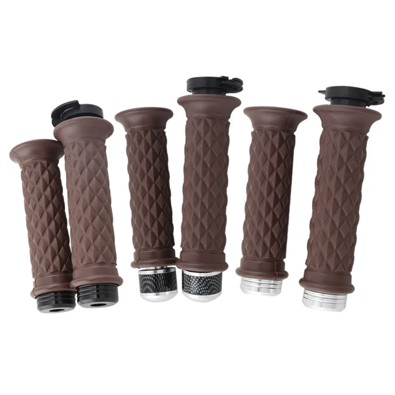 

Motorcycle 7/8" 22mm Handlebar Hand Grip Throttle Handle Grip Bar End Cap For Harley Honda Yamaha Suzuki Royal Cafe Racer Bobber
