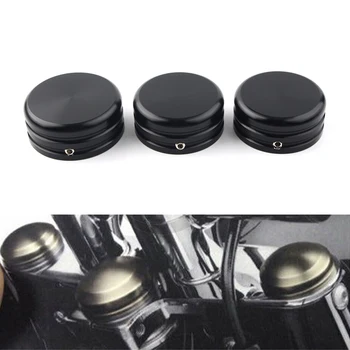 

Motorcycle Upper Fork Stem Nut Cover for Harley Sportster XL 883 Iron Low XL883L FXD FXDL FLS FLSTF FLSTC CNC Aluminum 3Pcs/Set