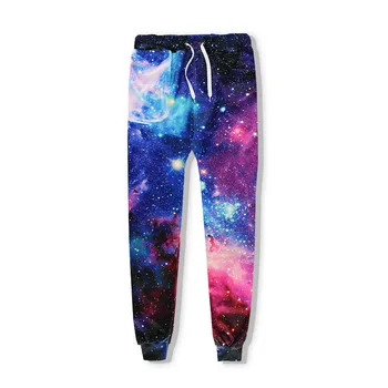

In the spring of 2020 men's casual pants starry universe interstellar 3 d printing with foot trousers