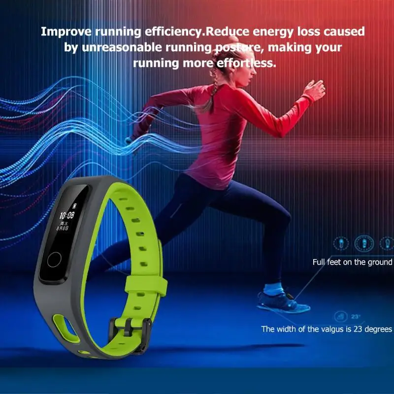 Huawei Honor Band 4, умный Браслет для бега, 50 м, водонепроницаемый фитнес-трекер, сенсорный экран, сообщение, вызов, монитор сна, браслет