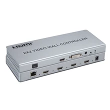 Видеостена контроллер 2x2 видеостена Процессор Поддержка DVI или HDMI вход в 4X HDMI выход с аудио и RS232 управления