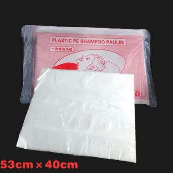 Preise Verkauf Heißer 100Pcs/pack Transparent Haar Salon Einweg Wasserdichte Haar Waschen Pad Klar Shampoo Taschen Capes Haar Reinigung Schal