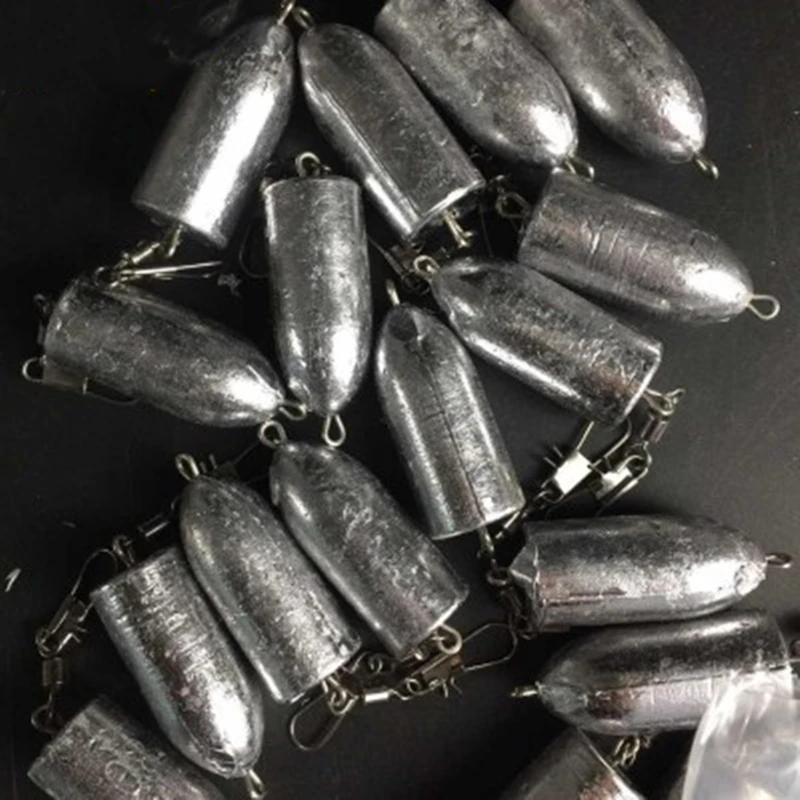 3pcs/lot Top Quality Drop Water Lead Sinkers Swivels Fishing Lead Weight Fishing Lead Sinker Lures 6g 8g 10g Fishing Tool