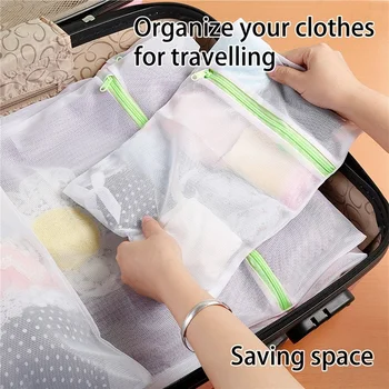 

6Pcs Laundry Bag Drawstring Bra Underwear Products Laundry Bags Useful Mesh Net Bra Wash Bag Zipper Laundry Bag & 5Pcs Aundry Ba