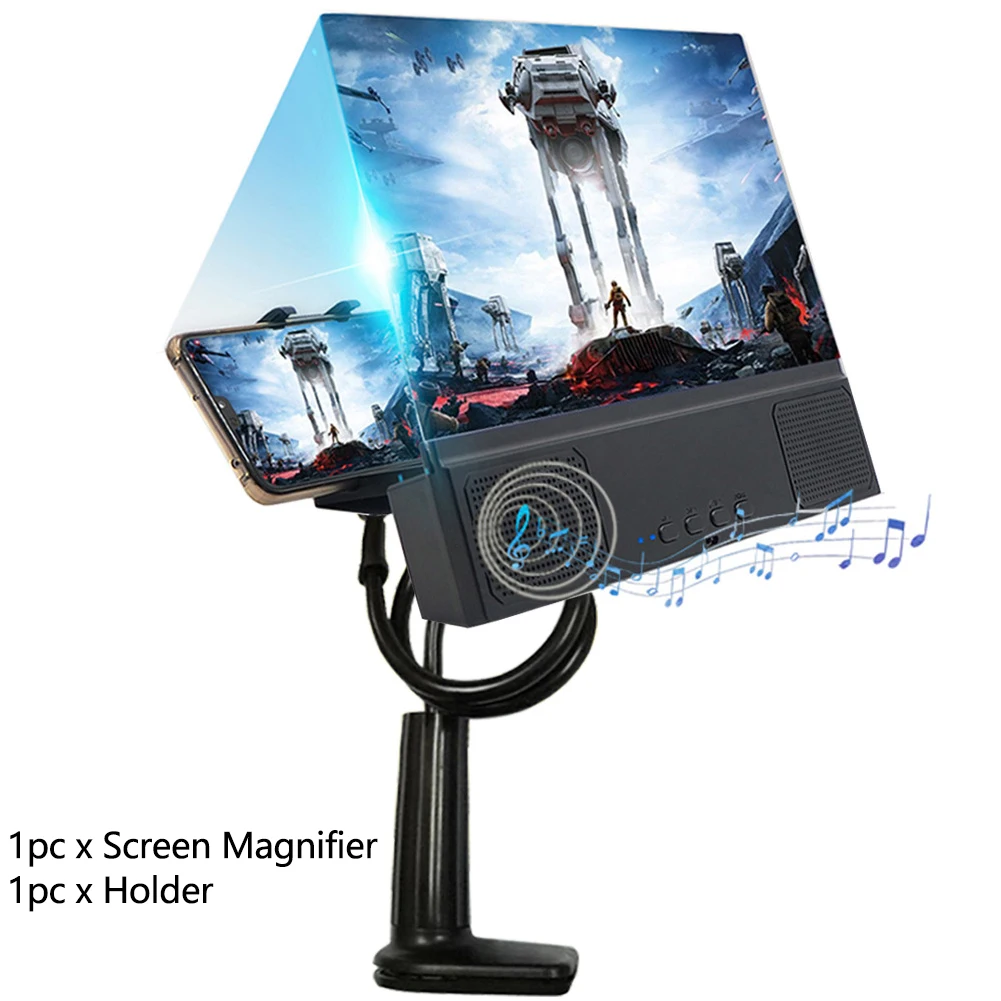 

12 Inch High Definition Display Mobile Phone Movie Screen Magnifier Enlarged With Loudspeaker Eye Protection Portable Expander