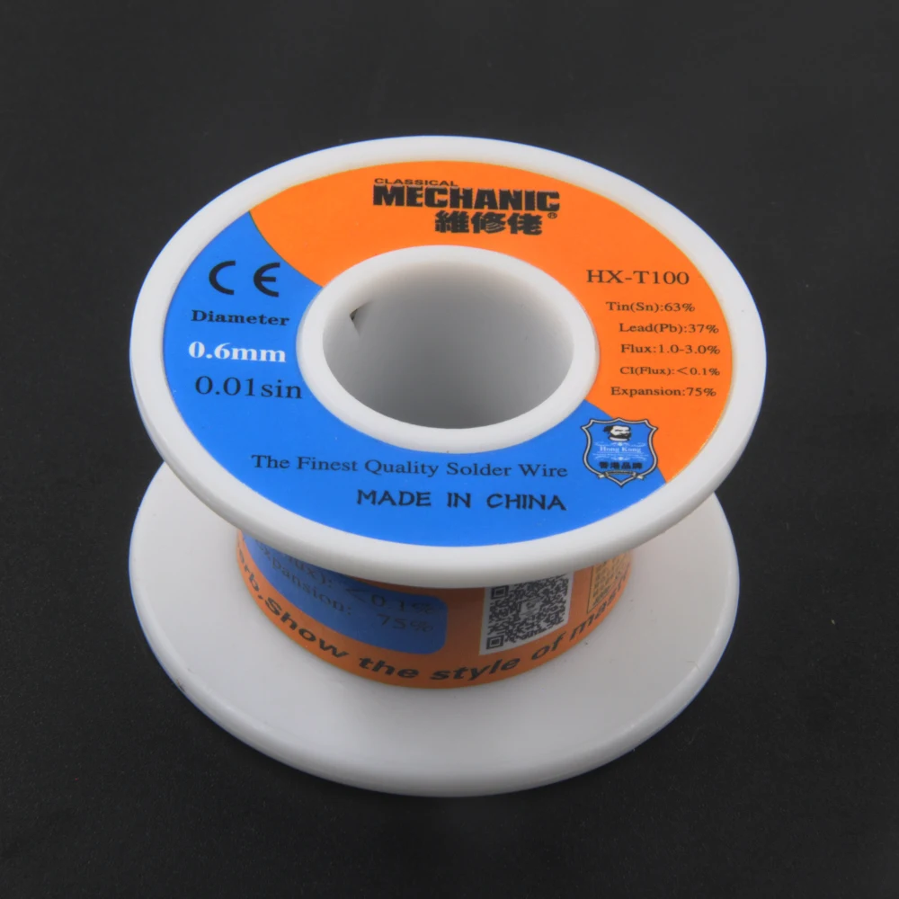 Mechanic Solder Wire 55G Sn63% Pb37% 0.3/0.4/0.5/0.6/0.8/1.0/1.2mm 183℃ Low Melting Point, soldering wire,soldering tin wire,welding wires