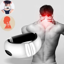 Pillow science pulse massage Electric Neck Massager Hammer Infrared Massage Back Relax Multifunctional Cervical Vertebra Roller healthsweet body massager dolphin electric cervical vertebra massage device chinese massage hammer stick back relax instrument