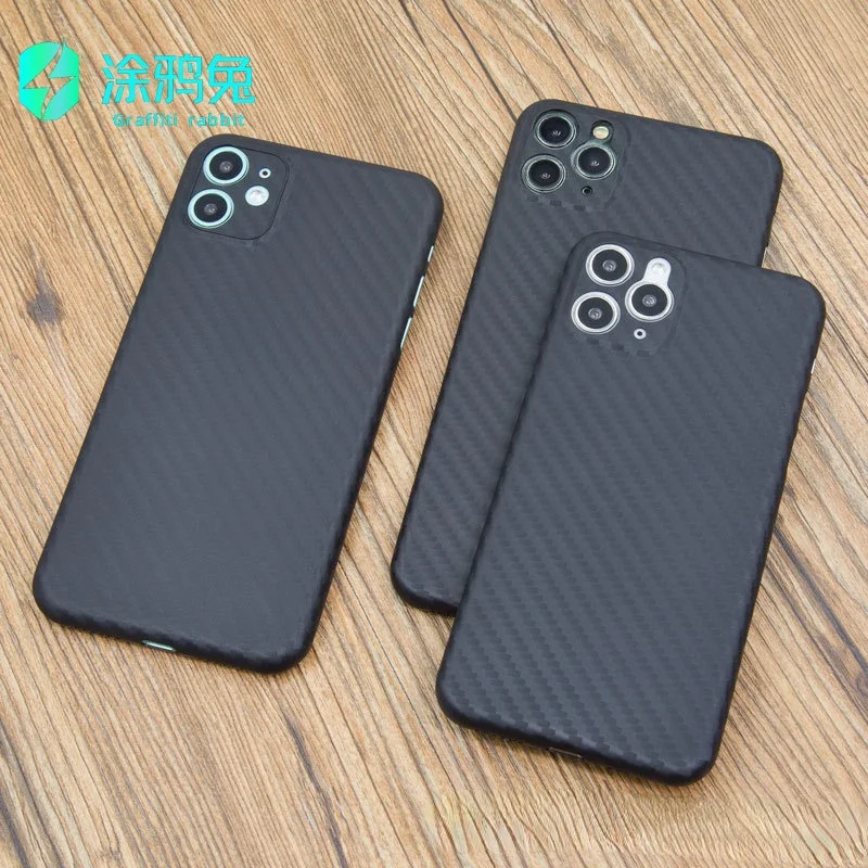 11 cases Carbon fiber phone case pp fine hole camera protective cover for iPhone X XS MAX XR 7 8 PLUS ultra-thin 0.4 mm cases for iphone 11