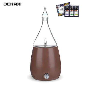 

DEKAXI New product Ceramic Glass Aromatherapy Pure Essential Oils Diffuser Air Nebulizer Humidifier 7 color LED change for Room