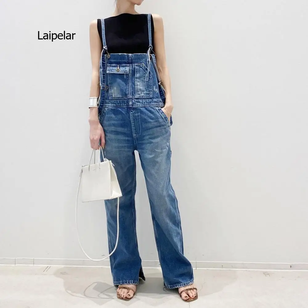 

Комбинезон женский с карманами, Модный повседневный джинсовый брючный костюм в Корейском стиле, комбинезон для отдыха, лето 2021