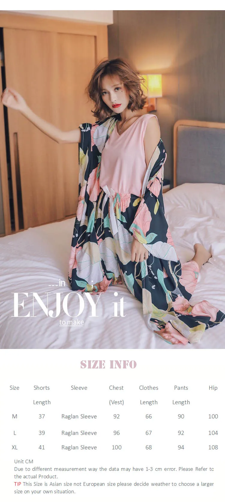 Осенний женский пижамный комплект с цветочным принтом, комфортный комплект из 4 предметов, мягкая хлопковая атласная пижама, Женская Удобная Домашняя одежда, повседневная одежда