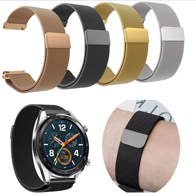 

Milaness steel Strap For HUAWEI WATCH GT 22MM Bracelet Belt Sport Replacement Watch Band For Huawei Watch 2 pro Honor Magic