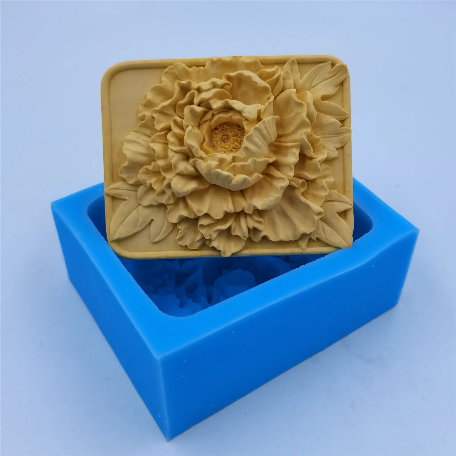 Description Picture 4 of itemPeony DIY Soap Mold 3D Flower Silicone Molds for Handmade Soap Scented Candle Wax Melt Mould Cake MOLD Baking Tools