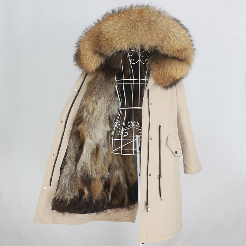 2021 Real Fur Coat Winter Jacket Women 
