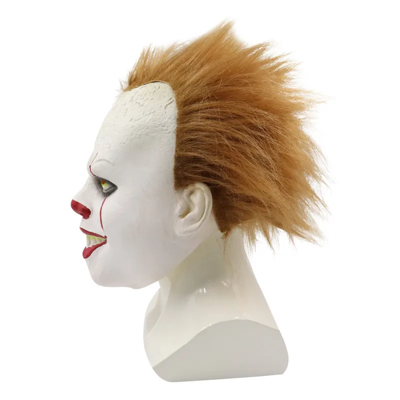Stephen King's It: маска пеннивайза Джокер, клоун Косплей Хэллоуин латексный Полнолицевой Карнавальная маска для взрослых
