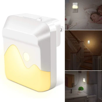 

Dimmable LED Night Light with Auto Dusk to Dawn Sensor for Nursery Bedroom Hallway Stairs QJS Shop
