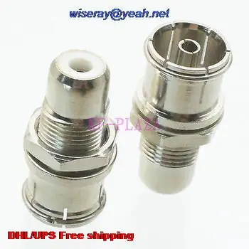 

DHL/EMS 200pcs Adapter IEC PAL DVB-T female to RCA TV female bulkhead RF COAXIAL -a4