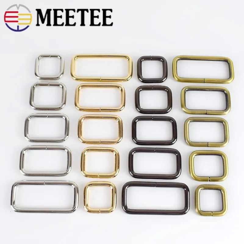 10 шт. прямоугольные металлические пряжки Meetee ленточная пряжка для ремня застежка