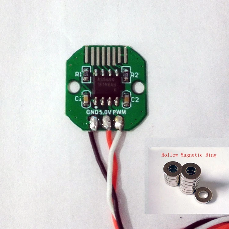 As5600 Магнитный энкодер ШИМ/iec порт высокой точности 12 бит энкодер W твердое/полое магнитное кольцо для бесщеточного карданного двигателя