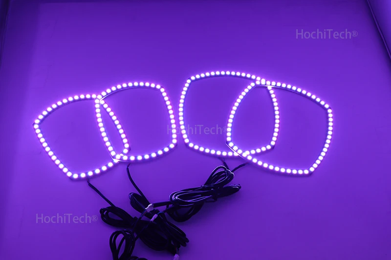 for Dodge Charger SXT Plus 2011 2012 2013 RGB LED Angel Eyes Multi-color with Halo Ring Remote Control Headlight