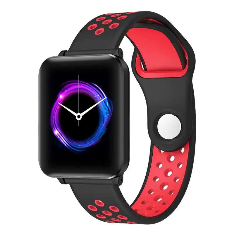 Black Red P1 смарт-браслет сердечного ритма кровяное давление gps траектория вызов напоминание телефото IP67 водонепроницаемый спортивный шагомер браслет - Цвет: Black Red