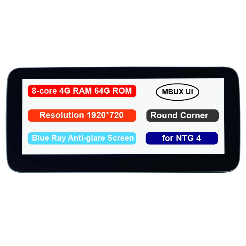 4G ram Android дисплей для C Class W204 2008- W205 GLC 10,2" сенсорный экран gps навигация Стерео Радио мультимедийный плеер - Цвет: 4G round W204 NTG4