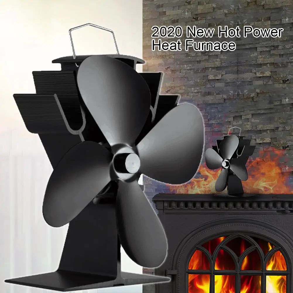 New Hot Power Heat Furnace Fireplace Fan Heating Fan Heat Powered Stove Fan