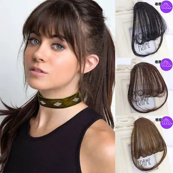 

MUMUPI air Bangs Clip In fringe natural Front extension Neat Bangs Hair Women Clip In Hair clip on hair accessories fake hair
