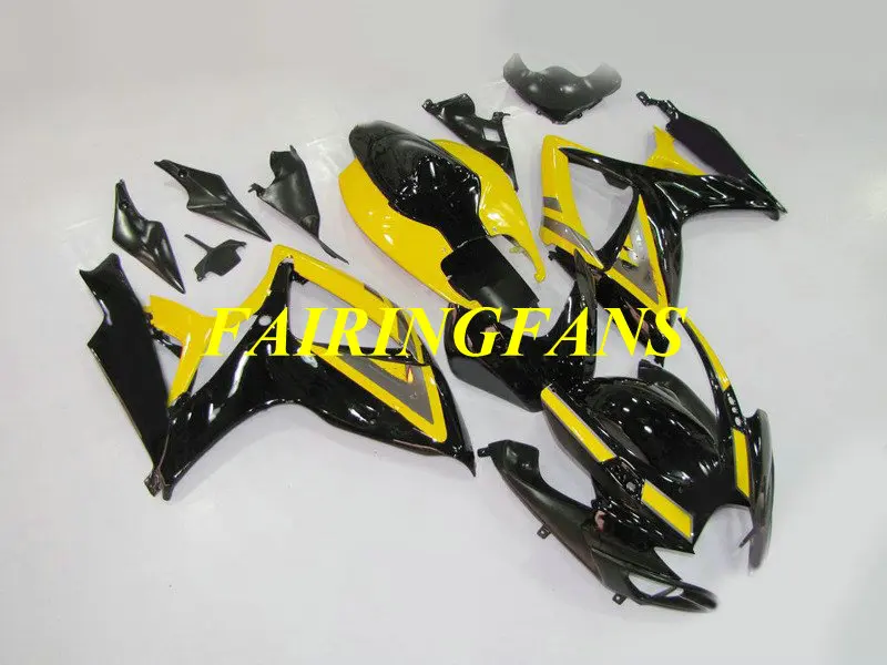 Инжекторный тюнинг-пакет для GSXR600 750 K6 06 07 R 600 GSXR750 2006 2007 желто-черные Обтекатели Кузов+ подарки SC21