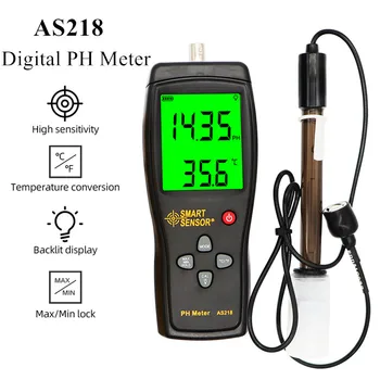 

AS218 Digital PH meter PH tester Moisture measuring instrument 0.00~14.00 water PH acidity meter Aquarium Pool Liquid 40% off