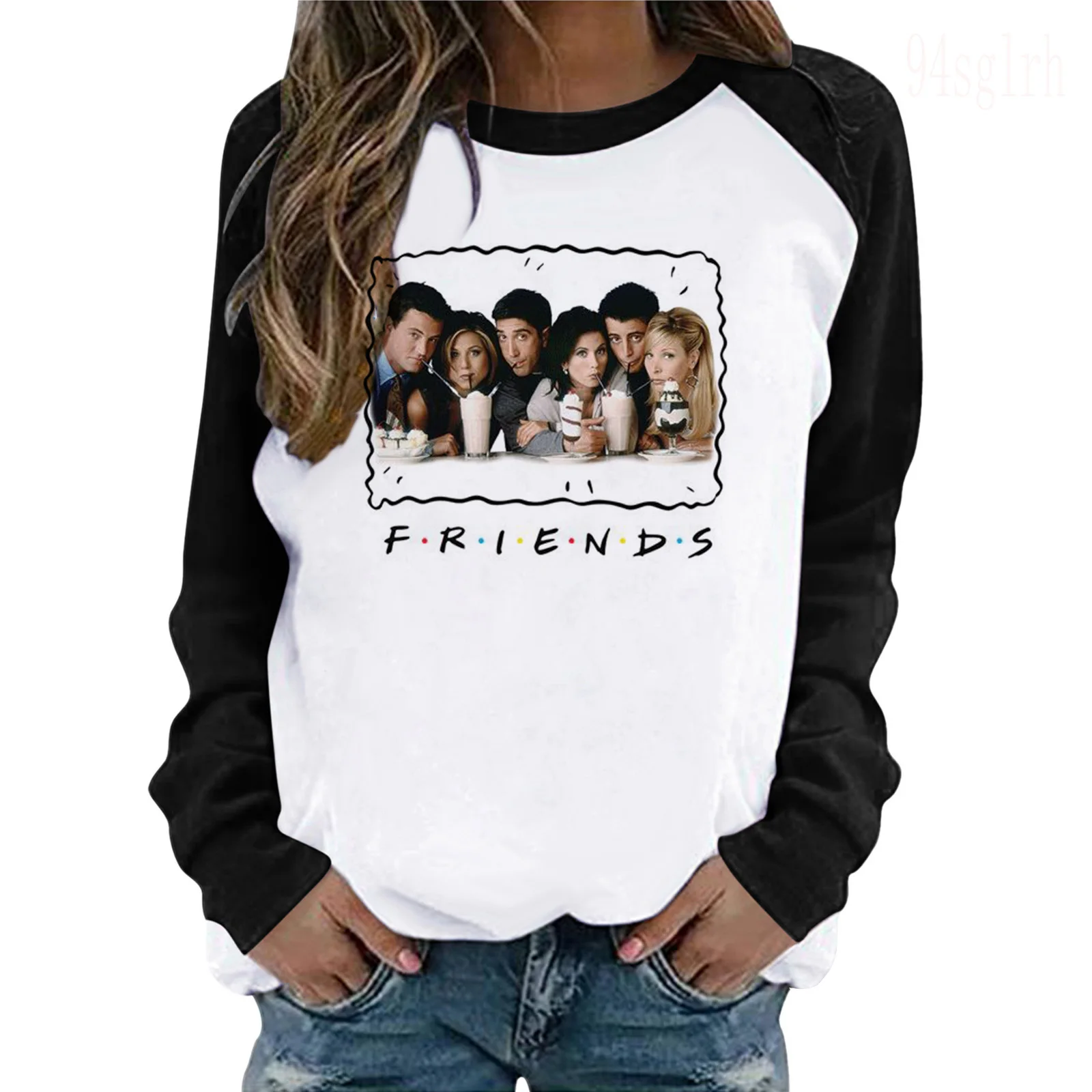 New Friends Tv Show Funny Cartoon T Shirt Women Aesthetic Best Friends Graphic T-shirt Streetwear Long Sleeve Tshirt Tops Female graphic tees Tees