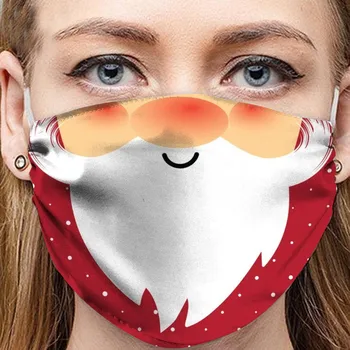 

Adults Fashion Sunscreen Funny Face masque Breathable Cycling Christmas Mask 3D Printing Mouth Mask Party Masks Washable New Hot