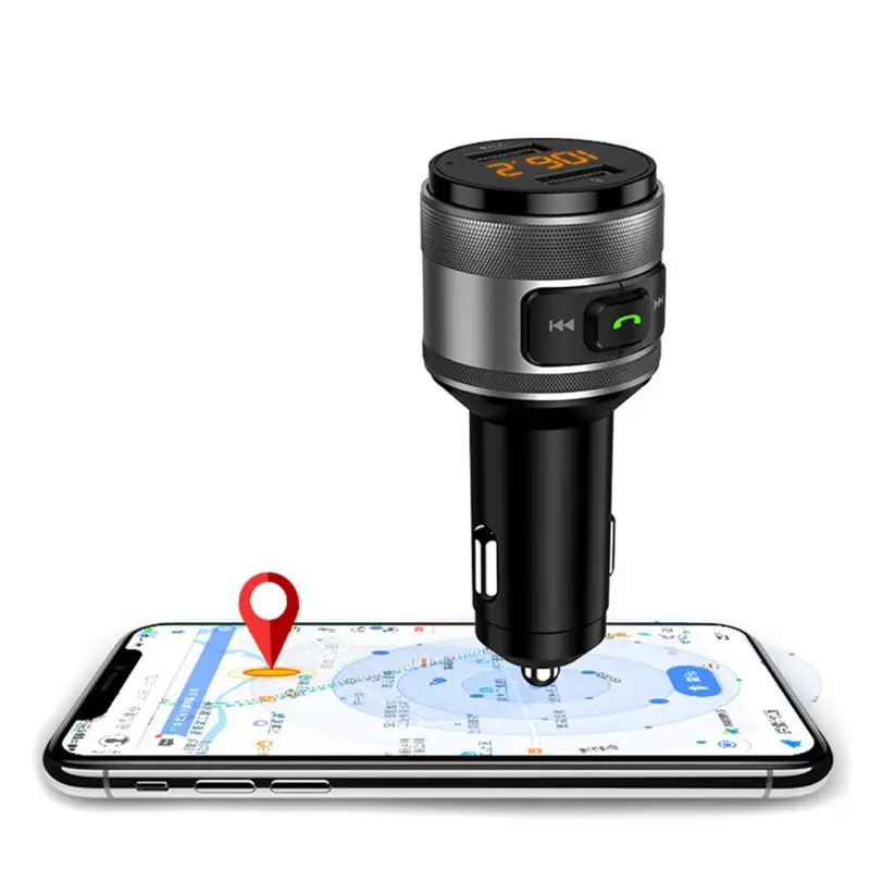 Быстрая зарядка 3,0 Автомобильное зарядное устройство Bluetooth fm-передатчик MP3 музыкальный плеер двойной USB